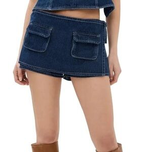 Lioness Blue Denim Skort